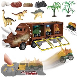 WOOPIE Cięzarówka Dinozaur z Wyrzutnią i Samochodzikami 15