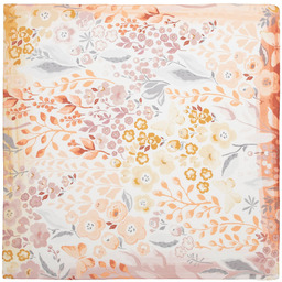 Wzorzysta damska chusta różowo - beżowa