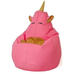 GO GIFT Pufa worek Jednorożec 2 XL Różowo-żółty