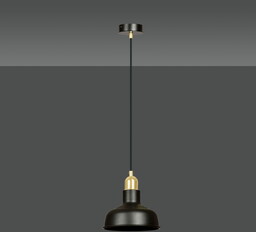 Metalowa lampa sufitowa ze złotymi elementami INREN