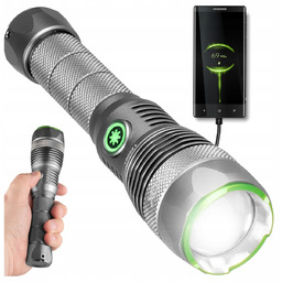 Latarka Led Taktyczna Akumulatorowa Wodoodporna Usb-c Zoom 3000lm