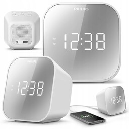 Radio Budzik Fm Philips Zegarek Z Ładowarką Usb