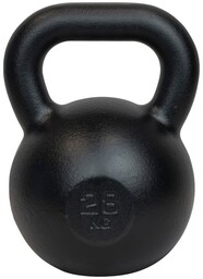 KAWMET, Hantla kettlebell, 28 kg, czarny