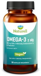 NATURELL Omega-3 z alg, 90kaps.