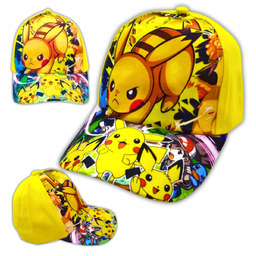 Czapka Z Daszkiem Dziecięca Czapka Pikachu Pokemon 52-56cm
