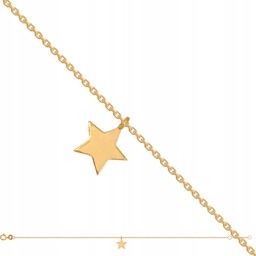 Złota Bransoletka Damska Łańcuszkowa 0.90 G 18 Cm