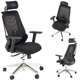 Fotel gamingowy Ergonomiczny Geronimo czarny Halma