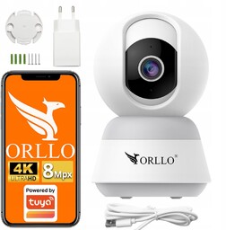 Kamera Domowa WiFi Ip 4K Wewnętrzna Obrotowa