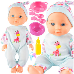 Lalka Bobas Dzidziuś Zestaw do Karmienia Nocnik Butelka