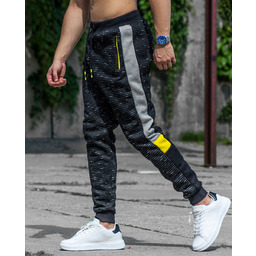 Spodnie męskie dresowe czarne Recea