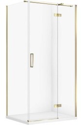 CERSANIT Zestaw kabina prostokątna JOTA prawa 100x80 złota,