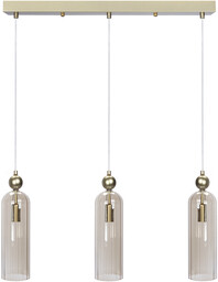 Lampa wisząca potrójna szklana Roxy złota 1240 -