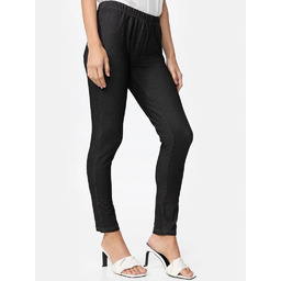 NUR DIE Legginsy/treegginsy damskie czarne denim rozmiar M