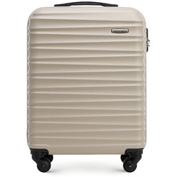 Walizka kabinowa z ABS-u z żebrowaniem beżowa