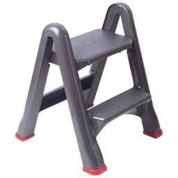 Curver Drabinka Taboret Składany Grafitowo-Czerwony 63 cm