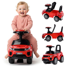 Jeździk dla dziecka pchacz na roczek czerwony 12m+