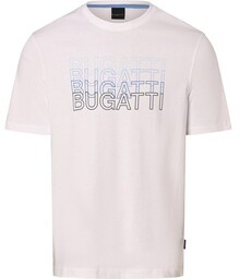 Bugatti Koszulka męska Mężczyźni Bawełna biały nadruk