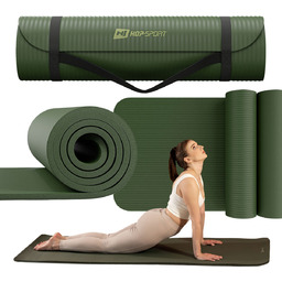 Mata fitness NBR 1,5cm - butelkowa zieleń -