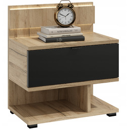 szafka nocna Led stolik nocny n6 craft złoty