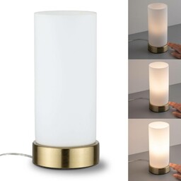 Paulmann lampa stołowa Pinja mosiądz/opalowy