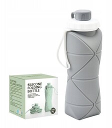 BUTELKA NA WODĘ BIDON mały składany silikonowy 600ml