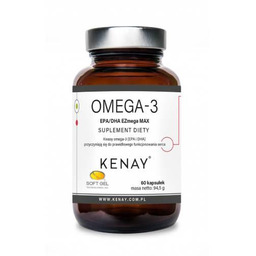 KENAY Omega-3 EPA/DHA EZmega MAX, 60 kaps.