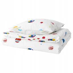 Ikea Aftonsparv komplet pościeli poszewka 150x200/50x60 biały kosmos
