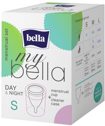 My Bella, kubeczek menstruacyjny Day & Night, transparentny,