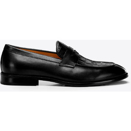 Męskie mokasyny ze skóry naturalnej o fakturze croco