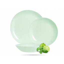 Serwis obiadowy dla 6 os 18 elementów zielony