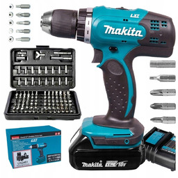 Makita Wiertarko Wkrętarka Gotowy Zestaw 18v 1x aku