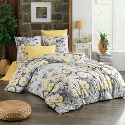 BedTex Pościel bawełniana Alisa żółty, 140 x 200