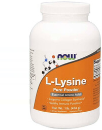Now Foods, L-Lizyna Pure Powder, 454 G