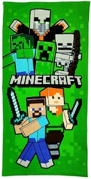 Zielony ręcznik kąpielowy Minecraft 70 x 140 cm