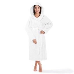 Spod Igły I Nitki Szlafrok z kapturem frotte