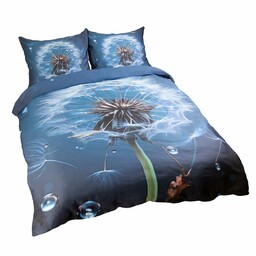 Darymex Pościel satynowa 180x200 Dmuchawiec granatowa 12401 SATYNLOVE