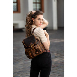 Plecak damski brązowy PAOLO PERUZZI T-16-BR