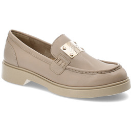 Nessi Beżowe Mokasyny Stylowe Wsuwane Obuwie Damskie