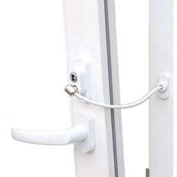 Zabezpieczenie okna na klucz  blokada antywłamaniowa, biała