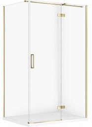 CERSANIT Zestaw kabina prostokątna JOTA prawa 120x90 złota,