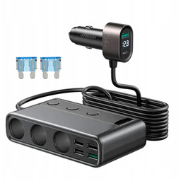 Rozgałęźnik gniazda zapalniczki Usb x5 Usb-c 3x gniazdo