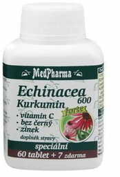 Echinacea 600 FORTE + kurkumina + wit. C