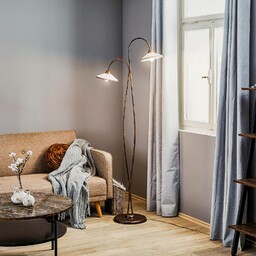 ONLI Lampa podłogowa Rosina dwa klosze ceramiczne