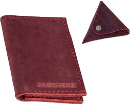 Skórzany Cienki Portfel Slim Wallet Brodrene + Bilonówka