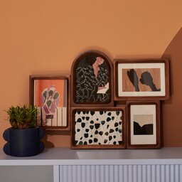 Drewniana multiramka na 5 zdjęć wallnuto