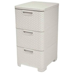 Curver Style Regał Z Szufladami Kremowy 42l