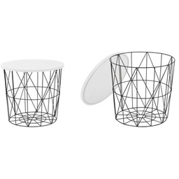 MARIFFA ława stelaż - czarny, blat - biały