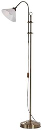 Lindby - Otis Lampa Podłogowa Opale/Antique Brass