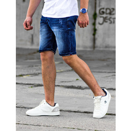 Spodenki męskie niebieskie jeansowe Recea