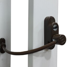 Zabezpieczenie okna na klucz  blokada antywłamaniowa, brązowa